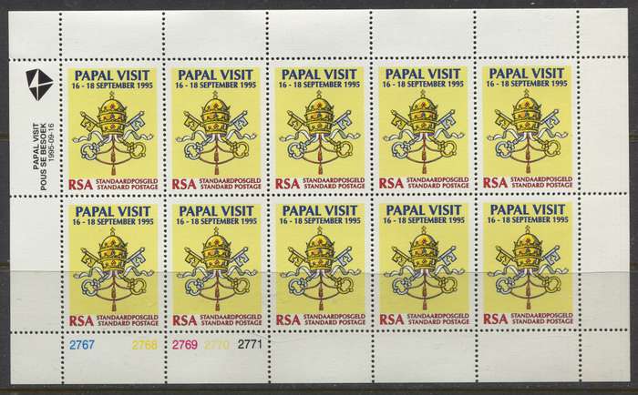 RSA - Sheet of 10 - 1995 - MNH