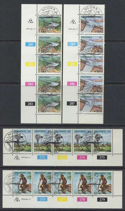 Transkei - Set of 4 Control Strips of 5 - 1979 - Used(CTO)