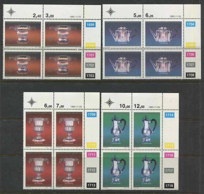 RSA - Set Of 4 Control Blocks Of 4 - 1985 - MNH