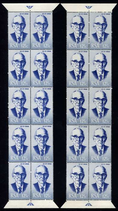 RSA - 4 Arrow Blocks of 10 - 1968 - MNH