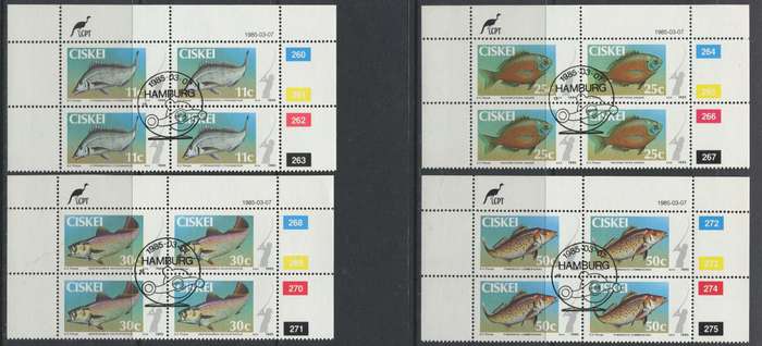 Ciskei - Set of 4 Control Blocks of 4 - 1985 - Used(CTO)