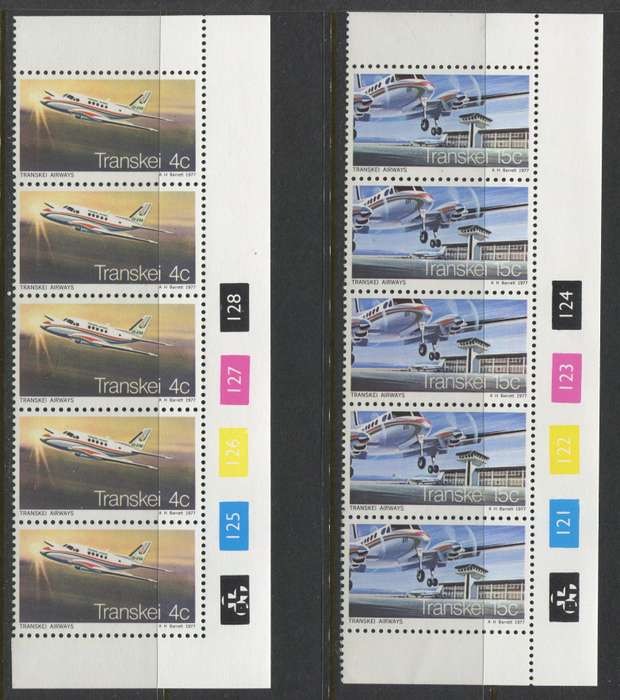 Transkei - Set Of 2 Control Strips Of 5 - 1977 - MNH