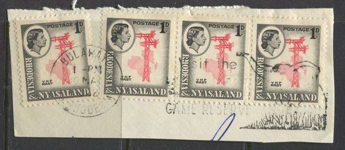 Rhodesia and Nyasaland - Used On Piece