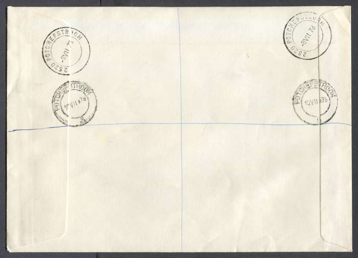 RSA - Registered Cover with Cinderella Miniature Sheet Posted at the Exhibition - Potchefstroom