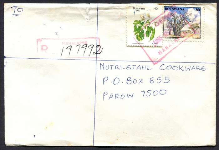 Botswana - Small Size Registered Cover