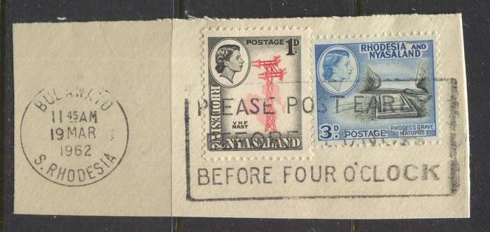 Rhodesia and Nyasaland - Used On Piece