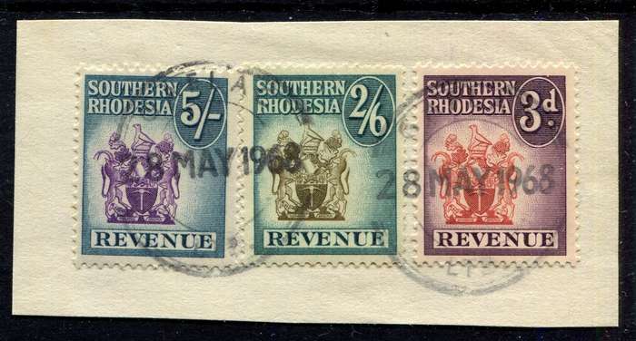 Southern Rhodesia - Revenue - Used on Piece