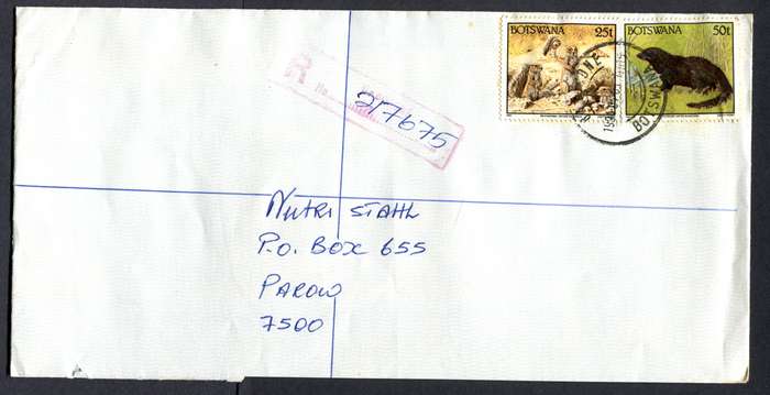 Botswana - "Maxi" Size Registered Cover