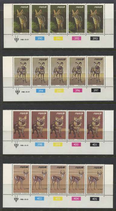 SWA - Set of 17 Original Printing Control Strips Of 5 + 3 Coil Strips of 5 - 1980 - MNH