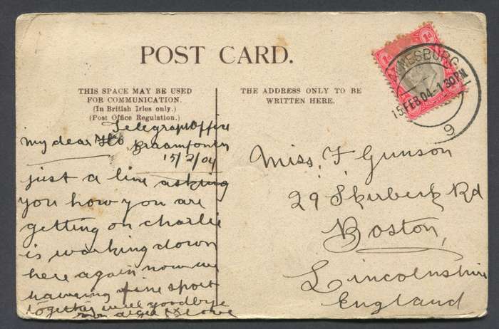 Transvaal - Post Card