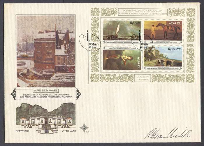 RSA - Signed Miniature FDC No. S6 - 1980
