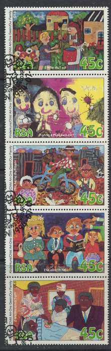 RSA - Strip Of 5 - 1994 - Used(CTO)