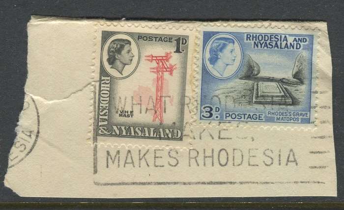 Rhodesia and Nyasaland - Used On Piece