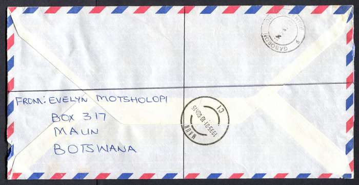 Botswana - "Maxi" Size Registered Cover