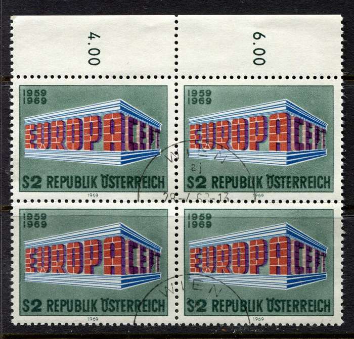 Austria - Block of 4 - 1969 - Used(CTO)