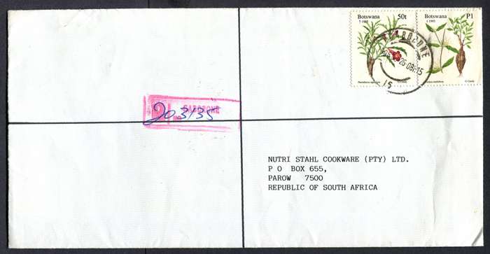 Botswana - "Maxi" Size Registered Cover