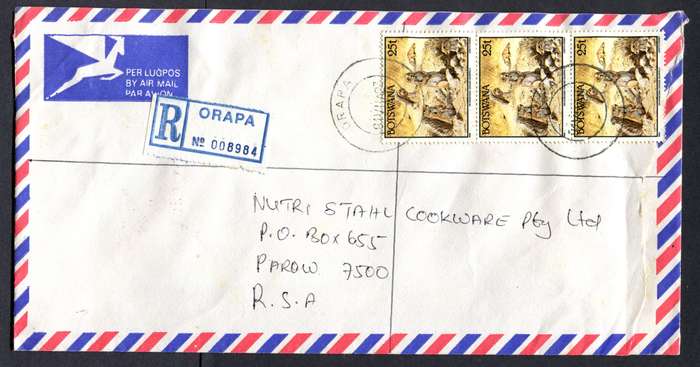 Botswana - "Maxi" Size Registered Cover