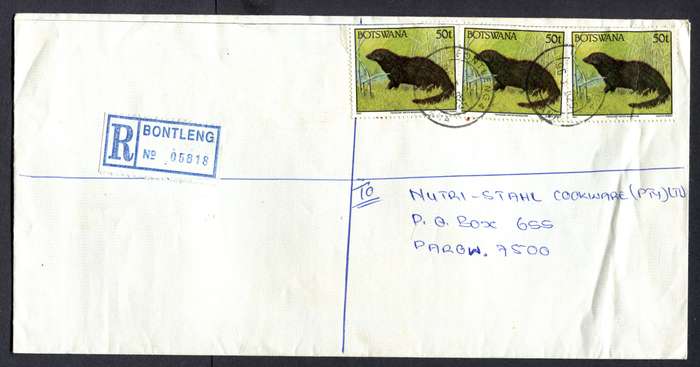 Botswana - "Maxi" Size Registered Cover