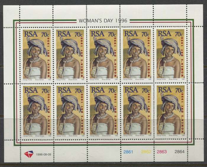RSA - Sheet of 10 - 1996 - MNH