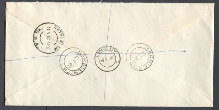 RSA - Cover Registered At Lindley Post Office