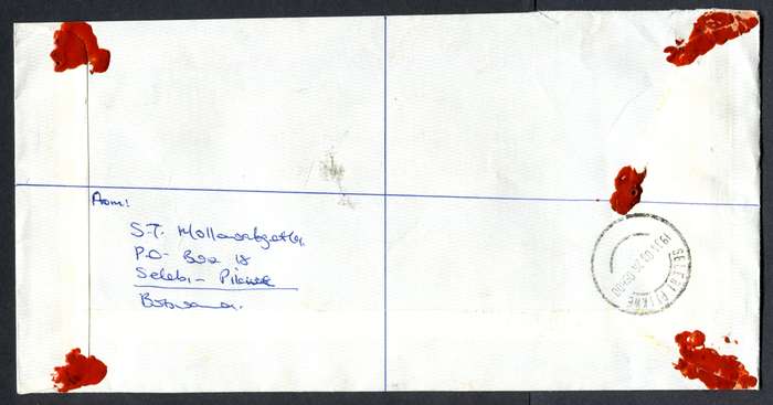 Botswana - "Maxi" Size Registered Cover