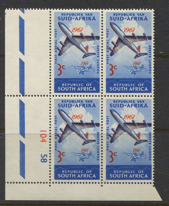 RSA - 1 Control  Block Of 4 - 1961 - MNH
