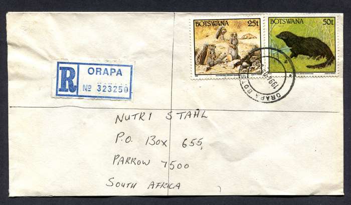Botswana - Small Size Registered Cover