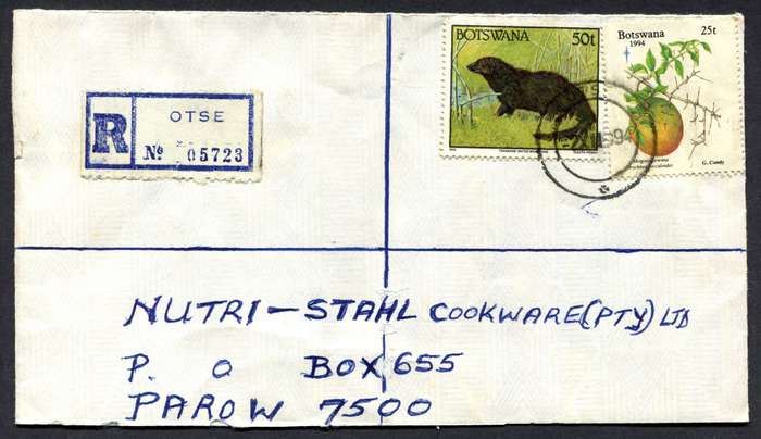 Botswana - Small Size Registered Cover