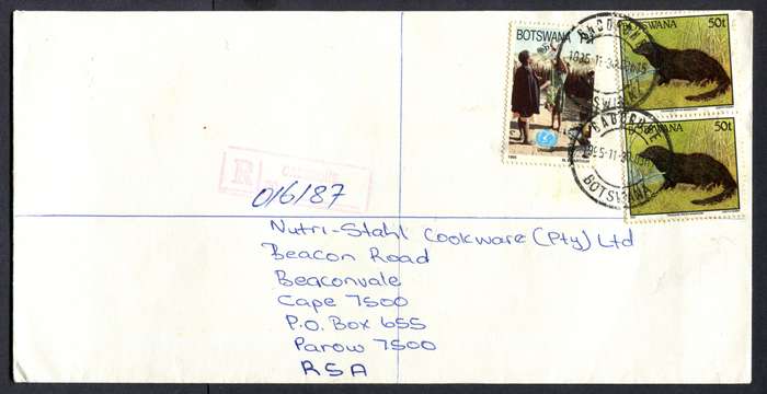 Botswana - "Maxi" Size Registered Cover