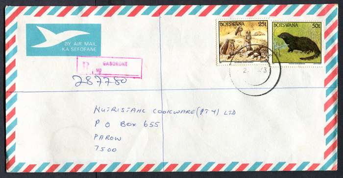 Botswana - "Maxi" Size Registered Cover