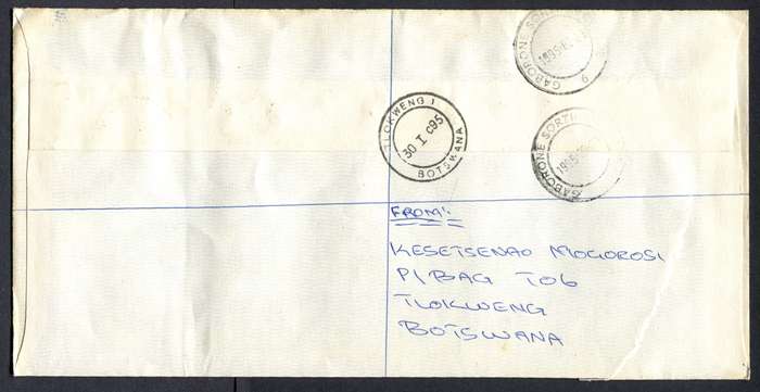 Botswana - "Maxi" Size Registered Cover