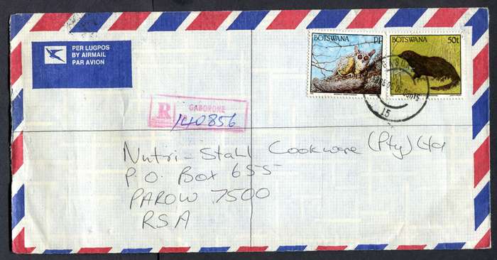 Botswana - "Maxi" Size Registered Cover