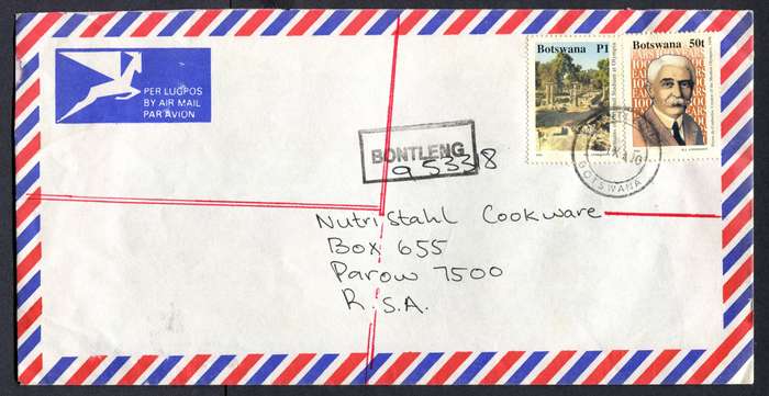 Botswana - "Maxi" Size Registered Cover