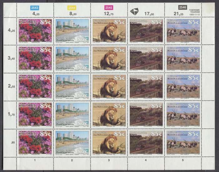 RSA - Full Sheet of 25  - 1993 - MNH