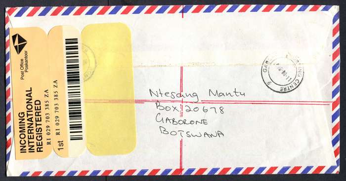 Botswana - "Maxi" Size Registered Cover
