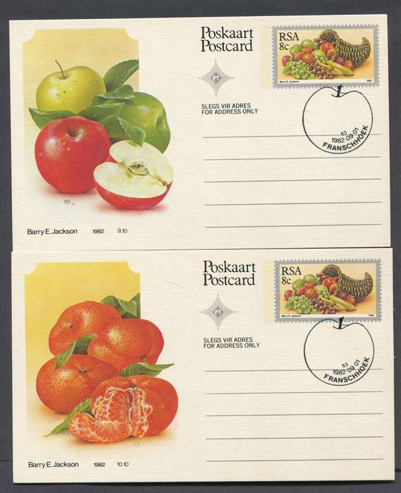 RSA - Postal Stationary - Set of 10 8c Post Cards