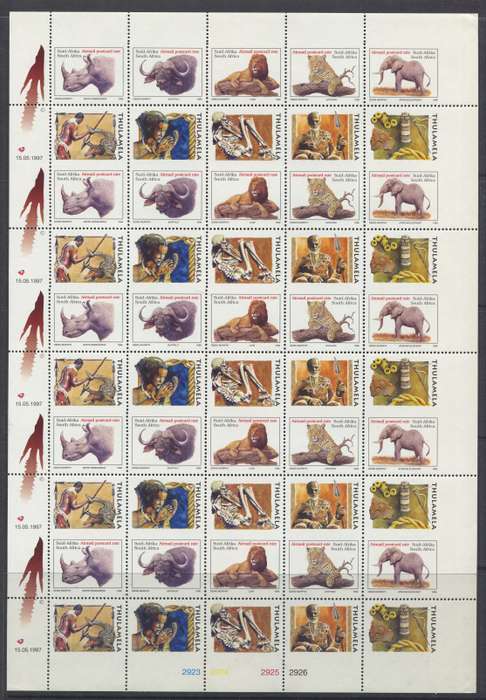 RSA - Uncut Sheet of 25 - 1997 - MNH