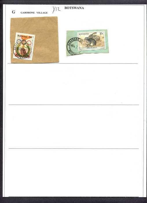 Botswana - 2 Pieces Mounted(Hinged) on Album Page