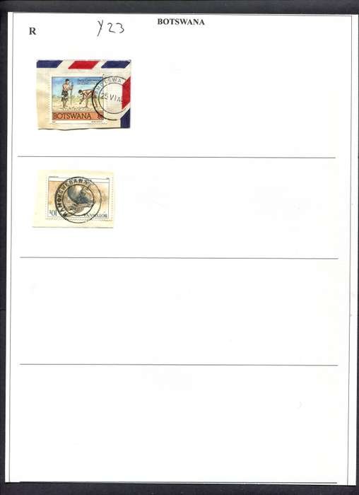 Botswana - 2 Pieces Mounted(Hinged) on Album Page
