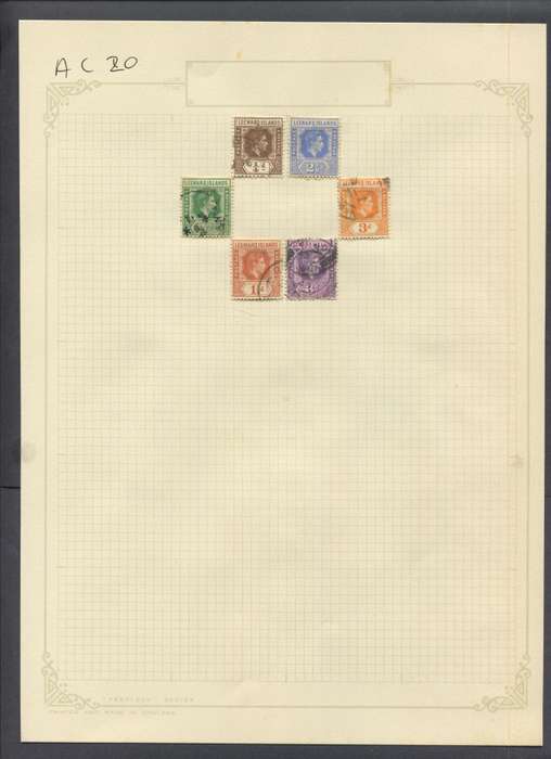 Leeward Islands - 6 Stamps Mounted On Old Album Page