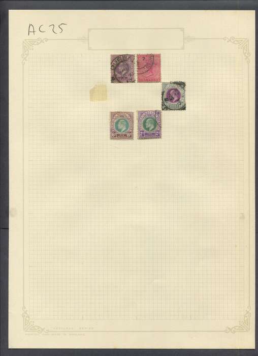 Natal - 5 Stamps Mounted On Old Album Page