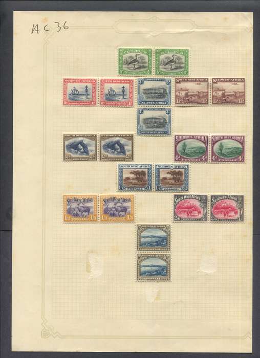 SWA - 20 Stamps Mounted On Old Album Page