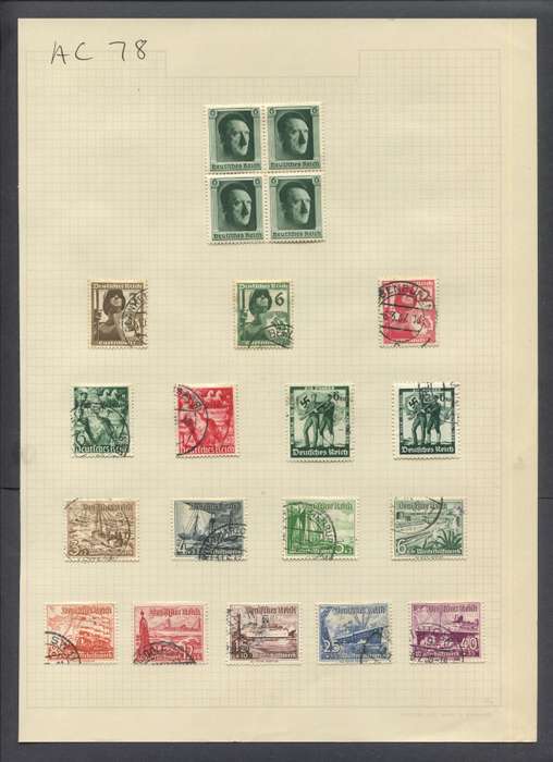 Germany - 20 Stamps Mounted On Old Album Page