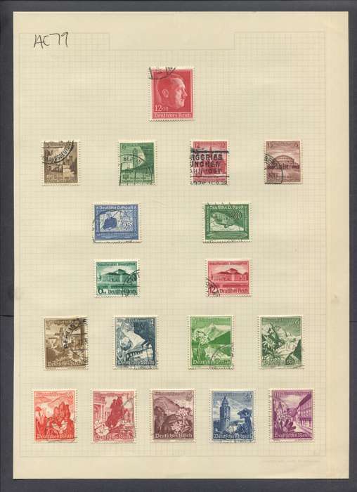 Germany - 18 Stamps Mounted On Old Album Page