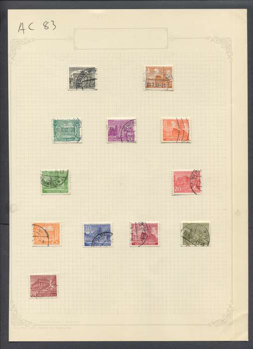 Germany/Berlin - 12 Stamps Mounted On Old Album Page