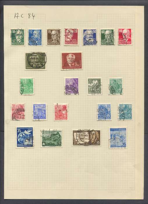 Germany - 22 Stamps Mounted On Old Album Page