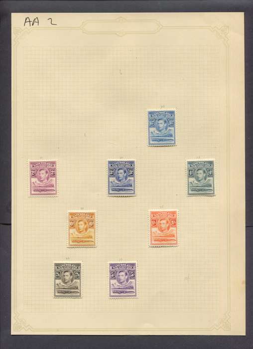 Basutoland - 8 Stamps Mounted(Hinged) on Old Album Page