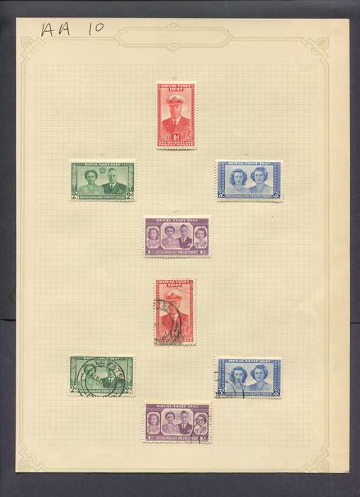 Bechuanaland - 8 Stamps Mounted(Hinged) on Old Album Page