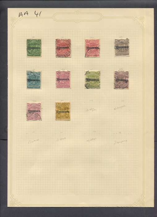 BSAC - 10 Stamps Mounted(Hinged) on Old Album Page