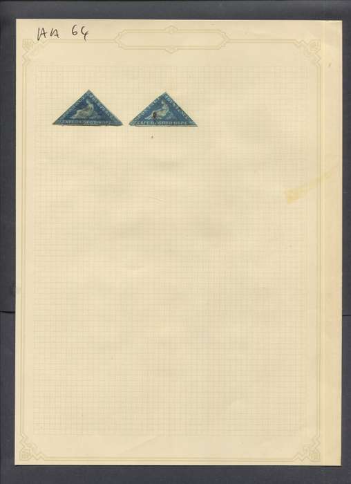 Cape of Good Hope - 2 Stamps Mounted(Hinged) on Old Album Page
